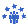 people 5 stars icon